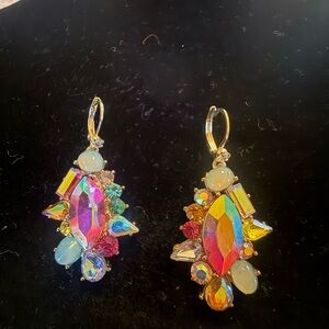 Betsey Johnson Multicolor Crystal Earrings